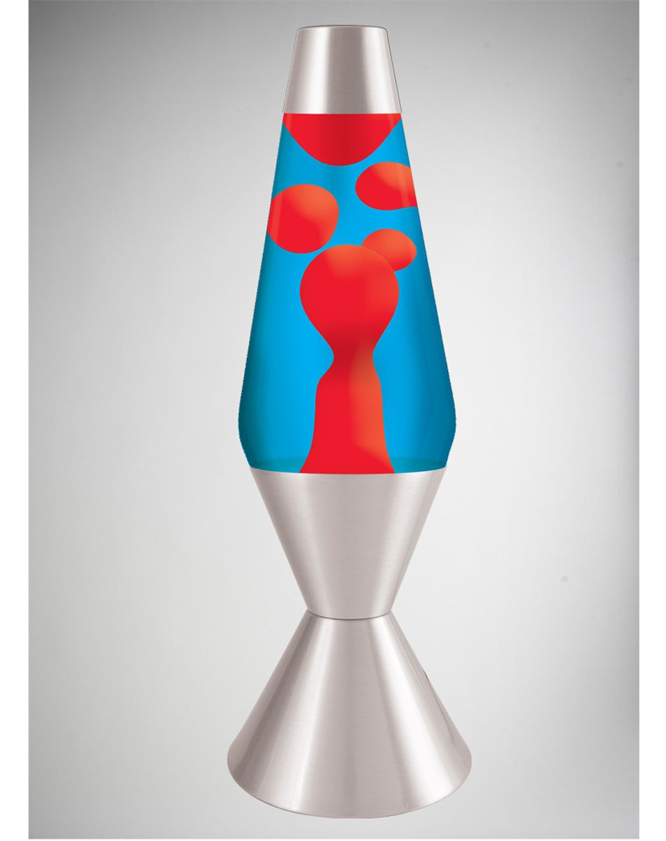 Lava Lamp With Red Lava Blue Liquid And Silver Base Httpwww intended for measurements 950 X 1200