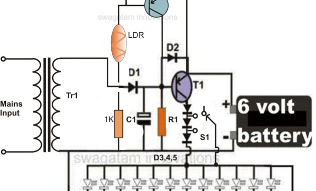 Led Emergency Light With Ldr Lectronique Montages Divers with regard to dimensions 947 X 848