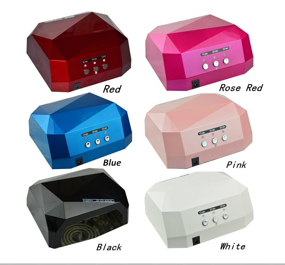 Led Uv Lamp 36 W 110 220v Gel Nail Machine Dry Nails Diamond Shaped pertaining to proportions 964 X 894