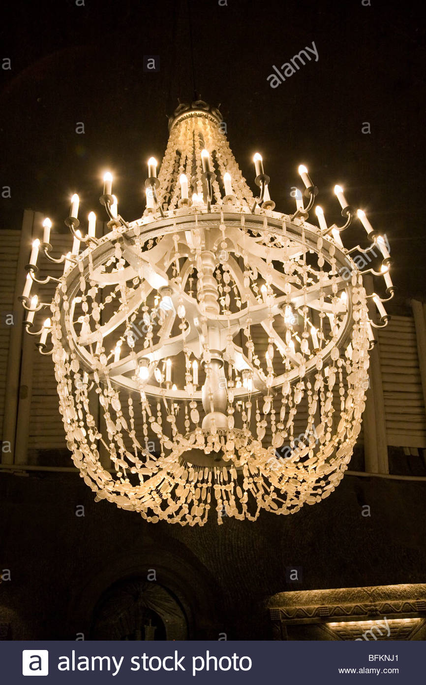 Lighting Chandelier Made From Salt Crystal In The Saint Kingas regarding size 866 X 1390