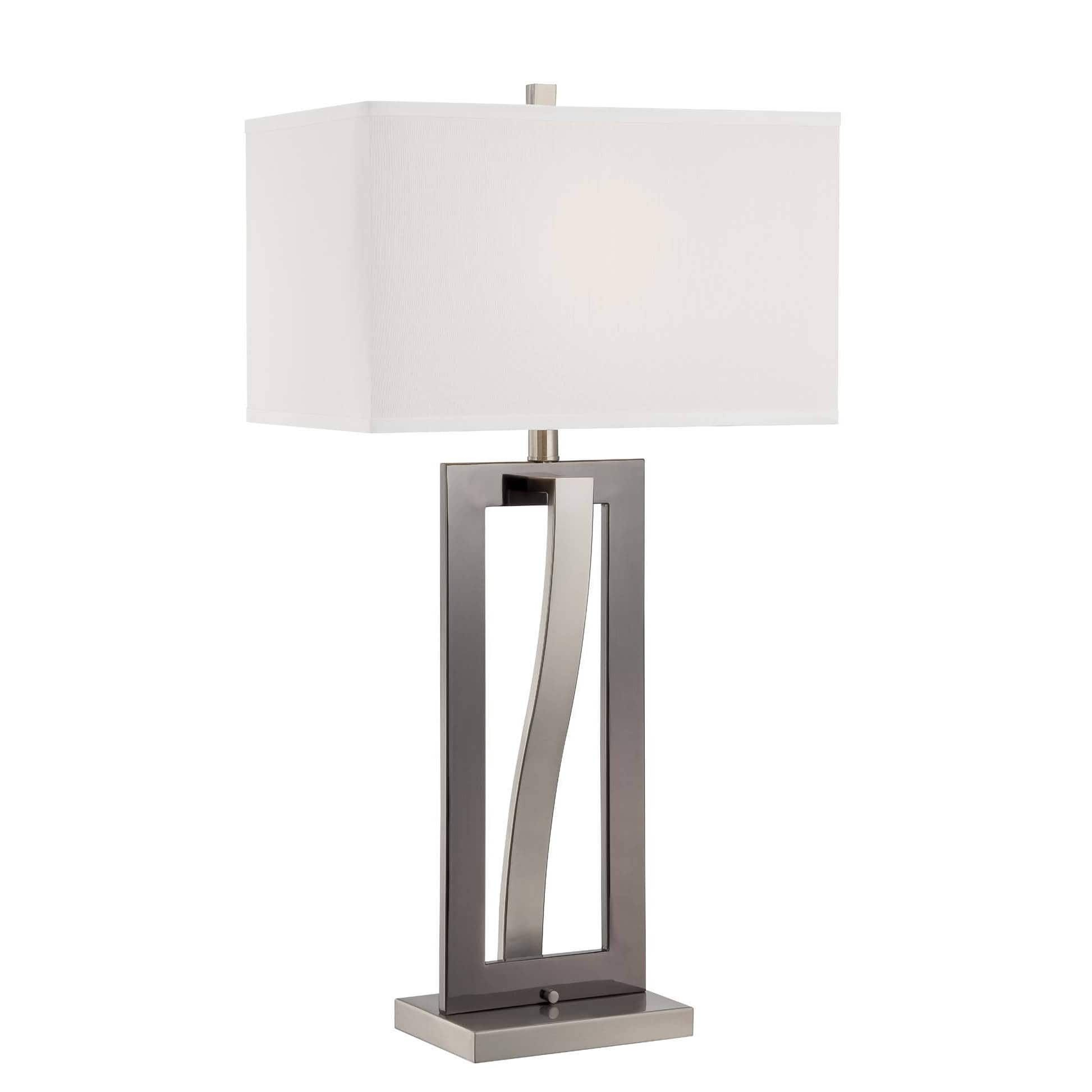 Lite Source Sandro 1 Light Table Lamp Black With Polished Steel As for dimensions 1946 X 1946