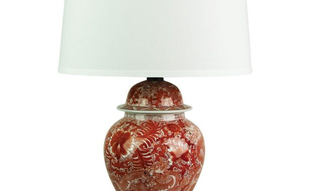 Longwei Traditional Chinese Ginger Jar Table Lamp Featuring A Hand inside dimensions 1100 X 1285