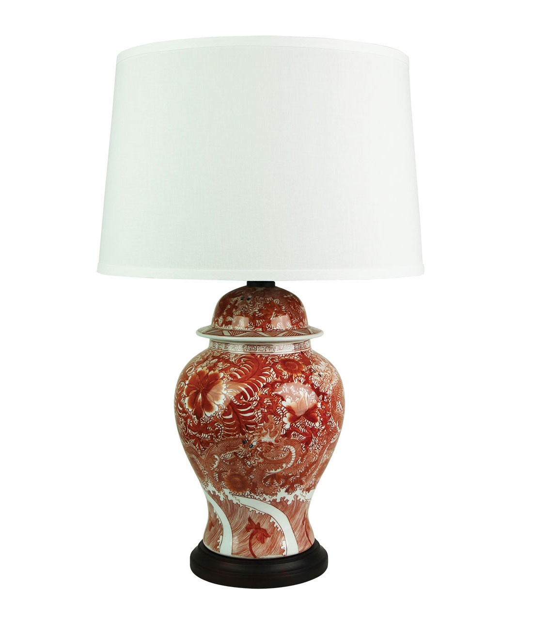 Longwei Traditional Chinese Ginger Jar Table Lamp Featuring A Hand inside dimensions 1100 X 1285