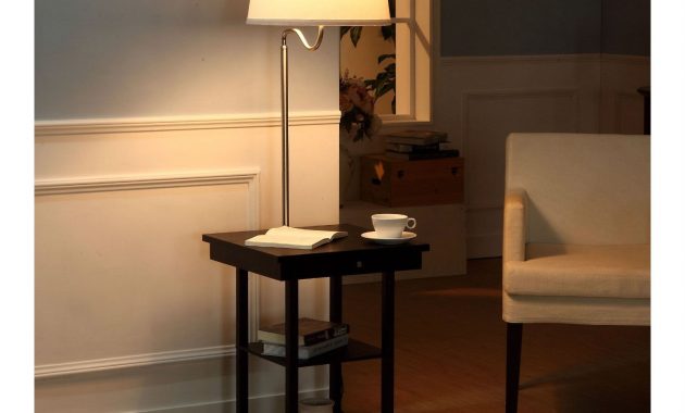 Love Floor Lamp With Usb Port 2 In1 Modern Side Table White Shade inside size 1500 X 1500