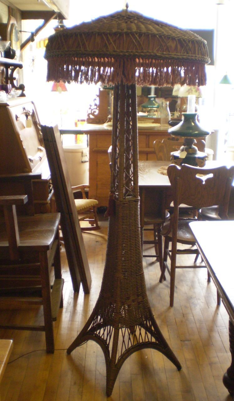 Love The Vintage Wicker Eiffel Tower Floor Lamp Rulane within measurements 747 X 1280