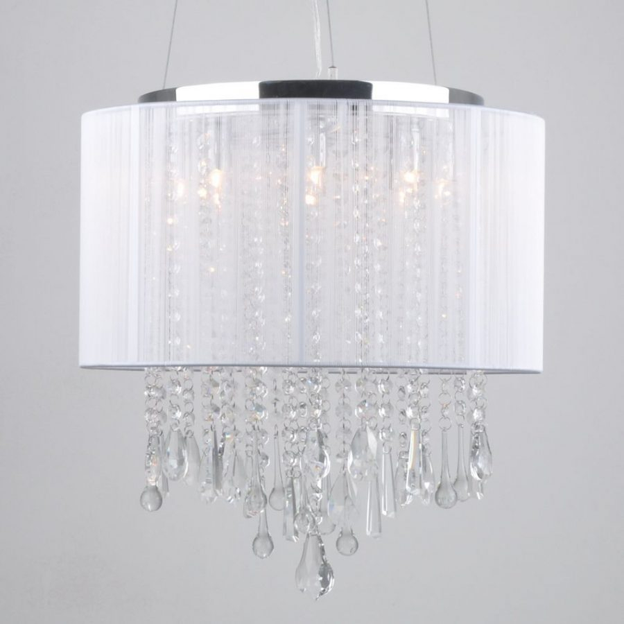 White Lamp Shades With Crystals Lamp Ideas Site