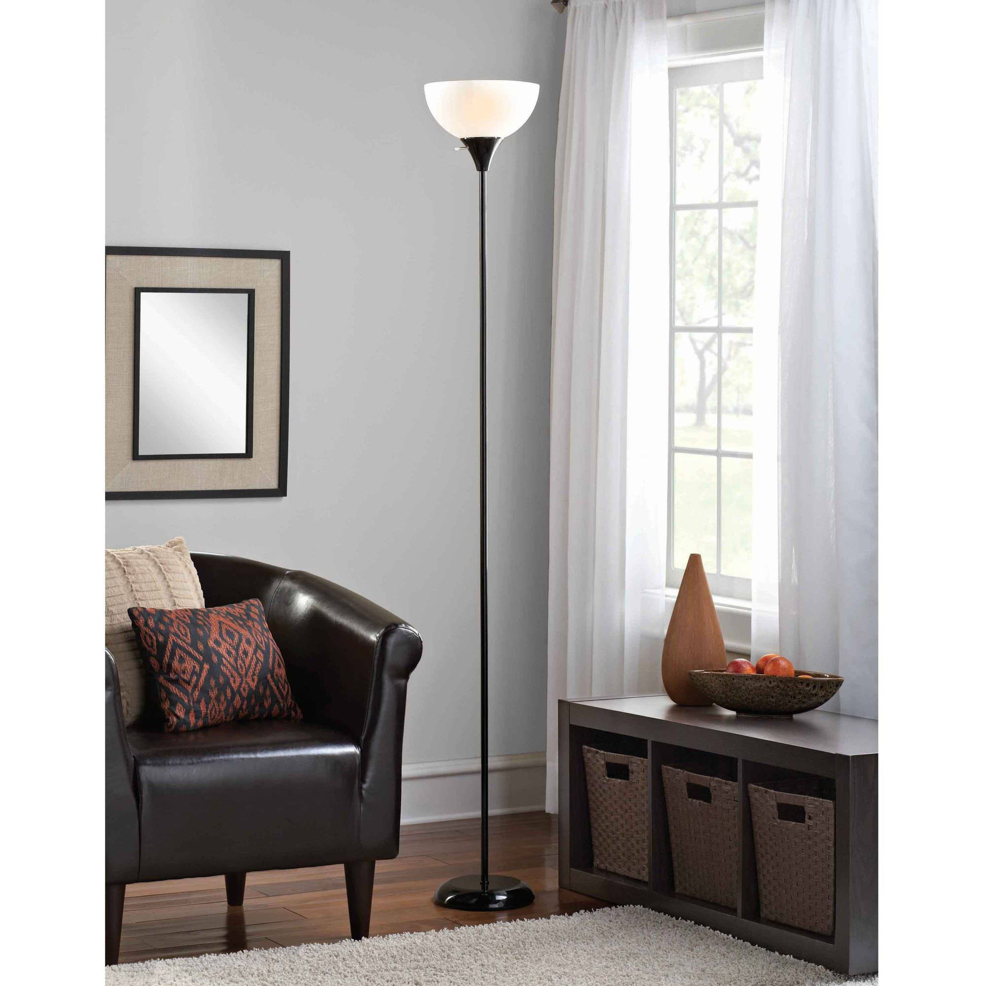 Mainstays Floor Lamp With Bulbs Included Black Walmart with dimensions 2000 X 2000