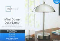 Mainstays Touch Control Mini Dome Lamp Brushed Steel Walmart pertaining to proportions 1100 X 723