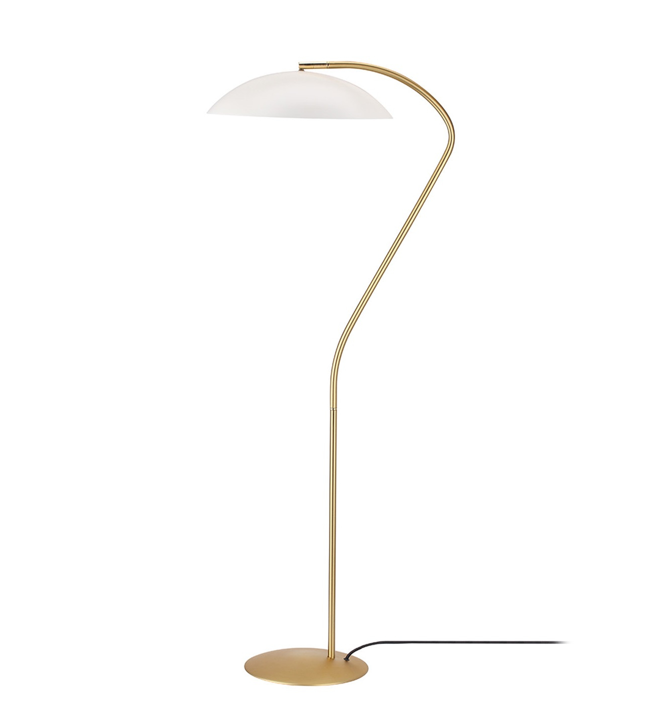 Masters Floor Lamp In White And Brass At Modernist Lighting regarding measurements 1320 X 1440