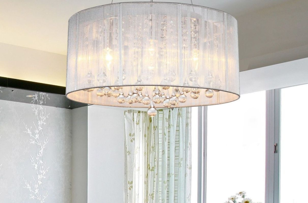 Mesmerizing Lamp Shade Chandelier 11 Modern Glam Shaded Crystal 5 intended for proportions 1211 X 801