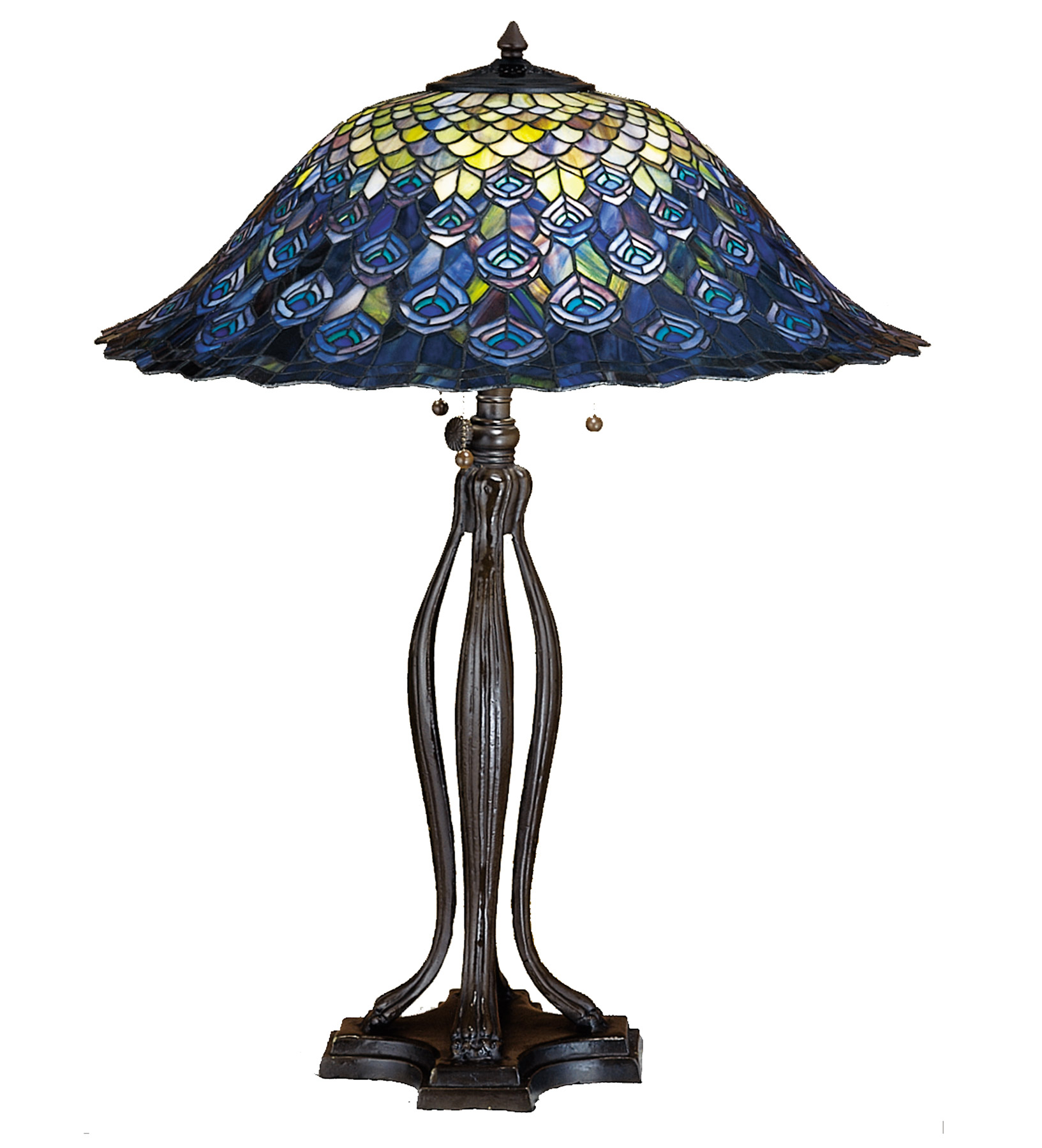 Meyda 28504 Tiffany Peacock Feather Table Lamp within proportions 1633 X 1800