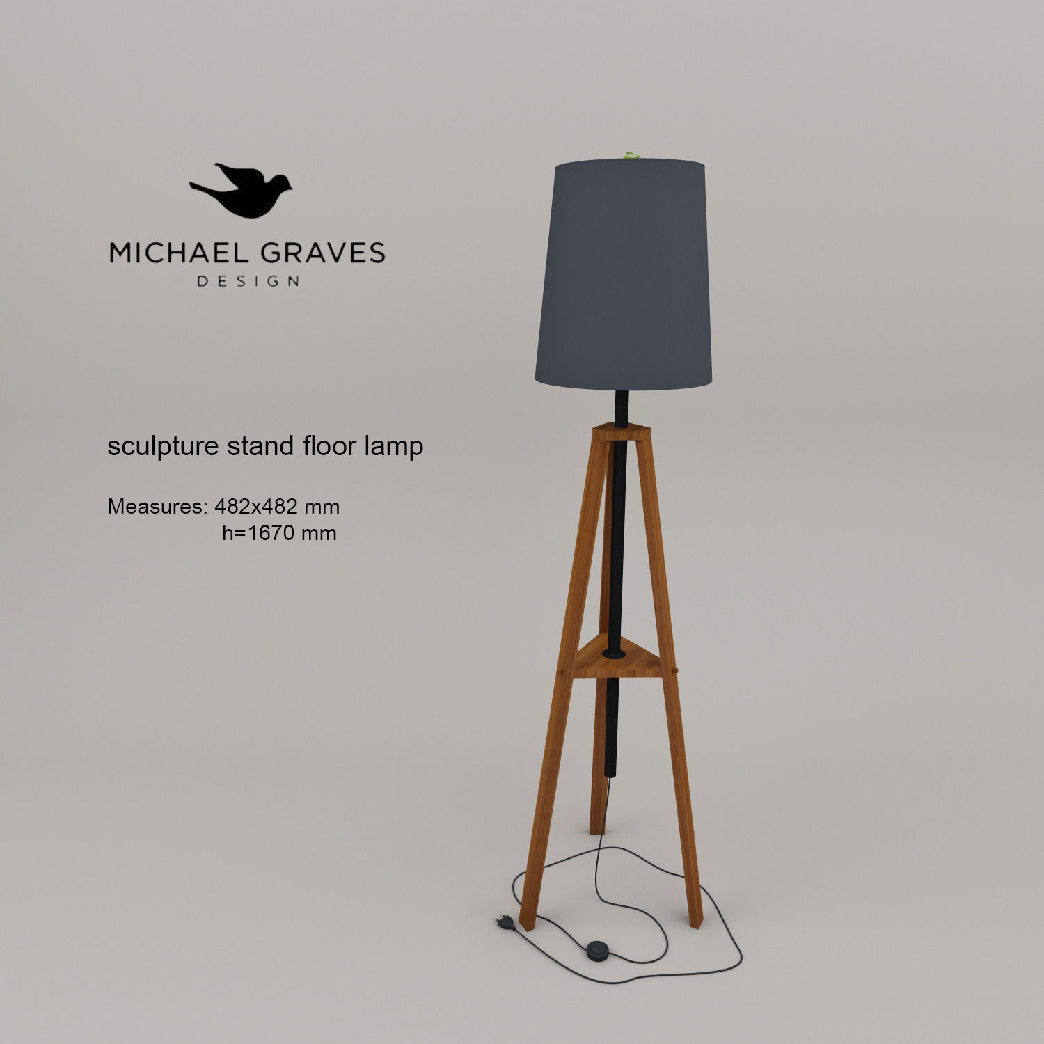 Michael Graves Sculpture Stand Floor Lamp 3d Model Max 3ds Fbx pertaining to dimensions 1500 X 1500