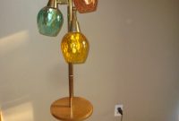 Mid Century Modern Floor Lamp Table 3 Glass Globes Teak Wood Vintage pertaining to size 1200 X 1600