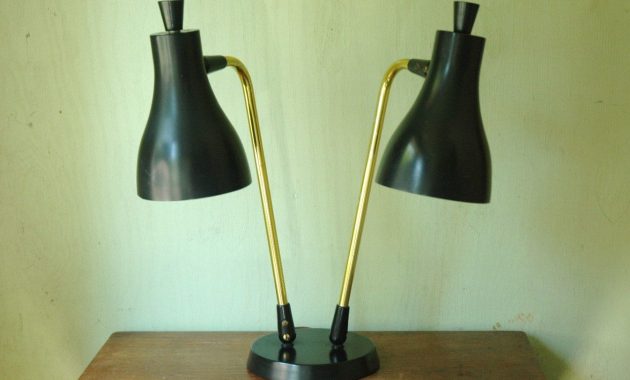 Mid Century Modern Lightolier Double Headed Desk Lamp Gerald within sizing 1345 X 986