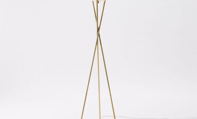 Mid Century Tripod Floor Lamp Antique Brass Sjour Et Contemporain within proportions 1200 X 1200