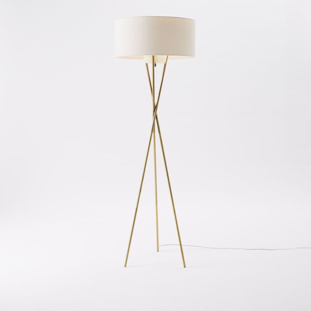 Mid Century Tripod Floor Lamp Antique Brass Sjour Et Contemporain within proportions 1200 X 1200