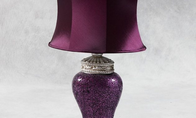 Mosaic Purple Lamp With Purple Sillk Shade Chic Interiorschic pertaining to dimensions 1000 X 1000