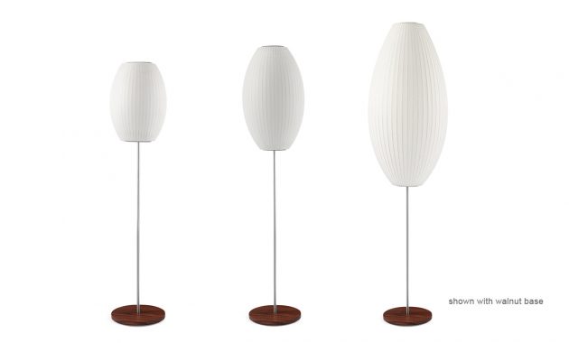 Nelson Cigar Bubble Floor Lamp On Lotus Stand Hivemodern intended for sizing 1200 X 736