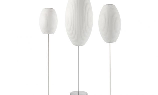 Nelson Cigar Bubble Floor Lamp On Lotus Stand Hivemodern with regard to proportions 1200 X 936