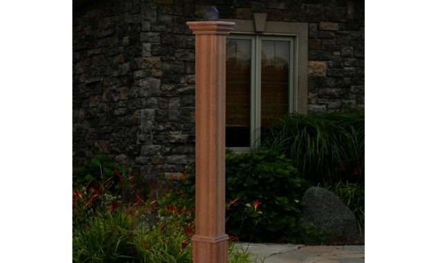 New England Arbors Trinity Composite Cedar Lamp Post Va94432 for proportions 1200 X 1200