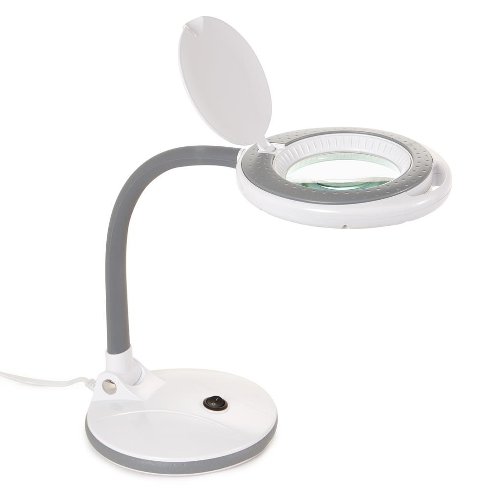 Newhouse Lighting 4 In Led Magnifying Lamp Table With Top Lens with proportions 1000 X 1000