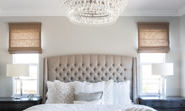 Nicole Miller Crystal Floor Lamp Luxury Master Bedroom Linen Bed with regard to proportions 3667 X 3793