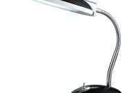 Normande Lighting 15 In Black Fluorescent Desk Lamp With Chrome pertaining to proportions 1000 X 1000