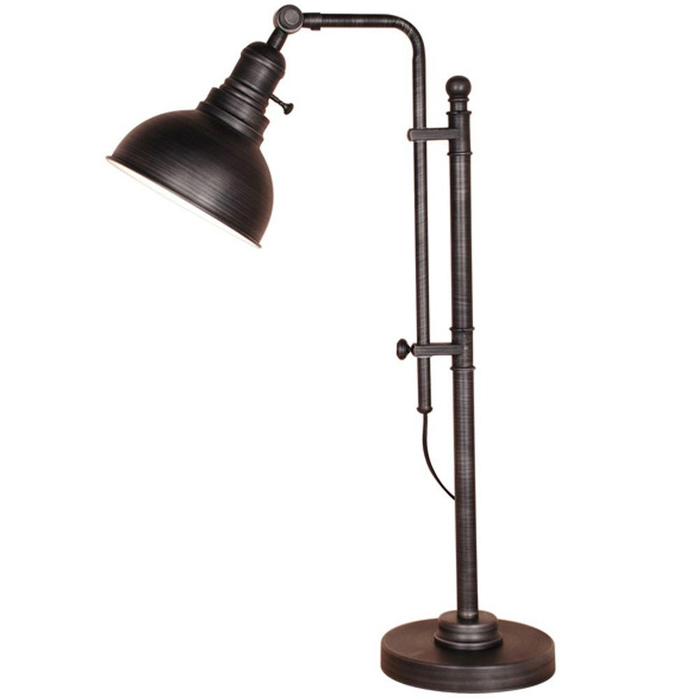 Normande Lighting 265 In To 32 In Aged Dark Zinc Adjustable Table within proportions 1000 X 1000