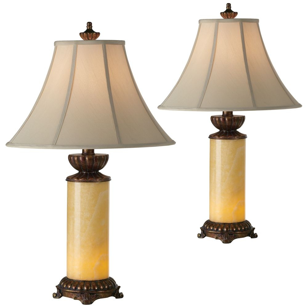 Onyx Stone Night Light Table Lamp Set Of 2 Style 76054 76054 pertaining to dimensions 1000 X 1000