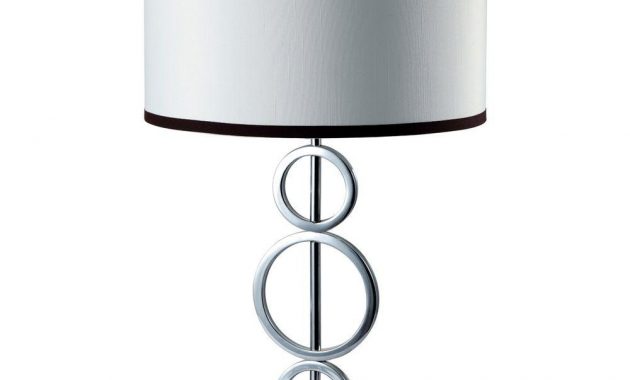 Ore International 26 In 3 Ring Silver Metal Table Lamp White With with regard to size 1000 X 1000