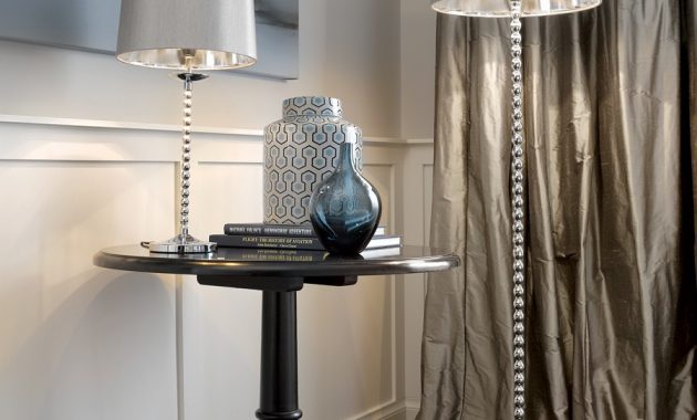 Orleans Chrome Floor Lamp With Metallic Fabric Shadelightingbeacon regarding size 900 X 1080