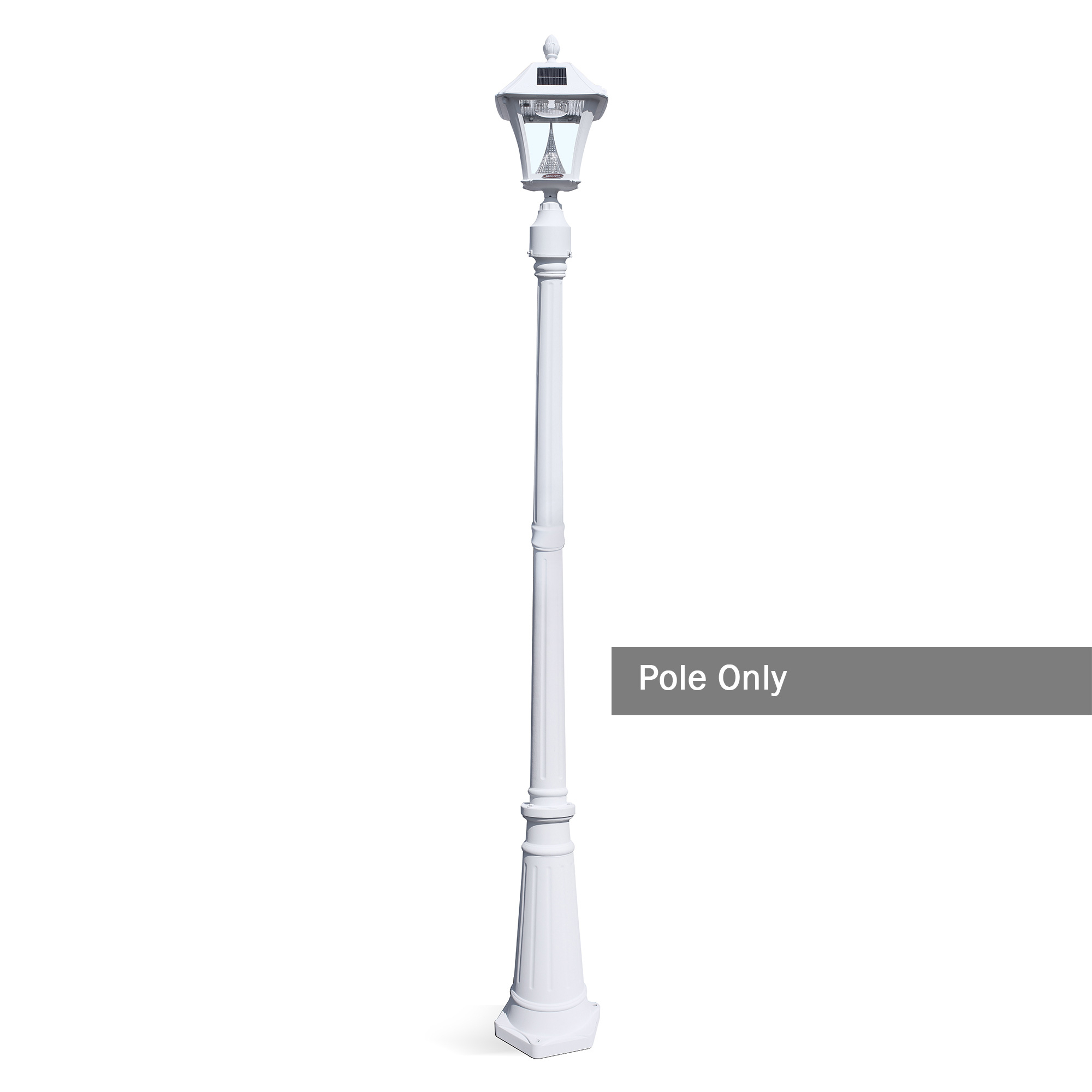 Outdoor Lamp Post 79 Cast Aluminum White Pole Gamasonic Solar within proportions 2000 X 2000