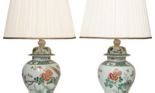 Pair Of 19th Century Chinese Ginger Jar Lamps With Painted Birds For with regard to measurements 900 X 900