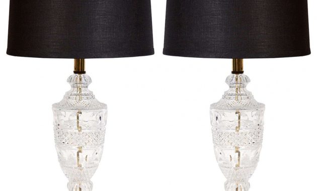 Pair Of Baccarat Style Hollywood Regency Cut Crystal Lamps For The intended for measurements 1280 X 1280