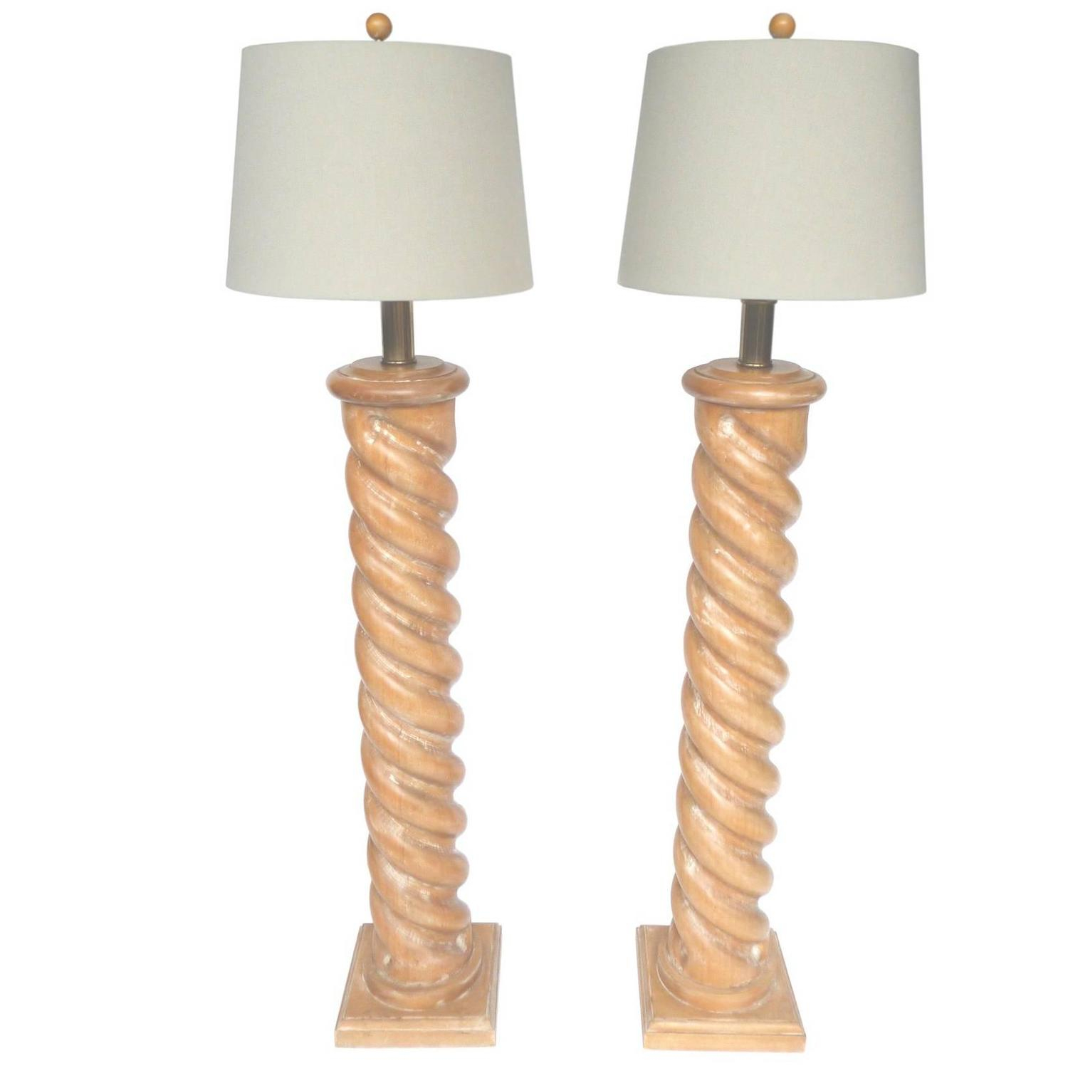 Pair Of Early 1940s Italian Barley Twist Floor Lamps At 1stdibs with regard to measurements 1500 X 1500