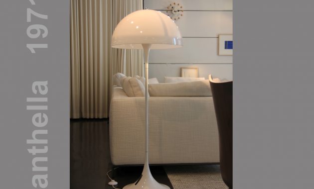 Panthella Tall Floor Lamp With Round Lamp Shade White Verner with sizing 1600 X 1244