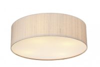 Paolo Pao5001 3 Lamp 500mm Flush Ceiling Light Silk Shade Taupe pertaining to sizing 1000 X 1000