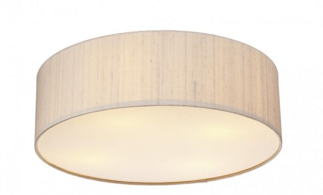 Paolo Pao5001 3 Lamp 500mm Flush Ceiling Light Silk Shade Taupe pertaining to sizing 1000 X 1000