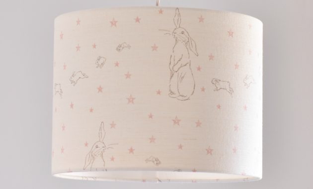 Peony Sage Rabbit All Star Drum Lampshade within proportions 1000 X 1500