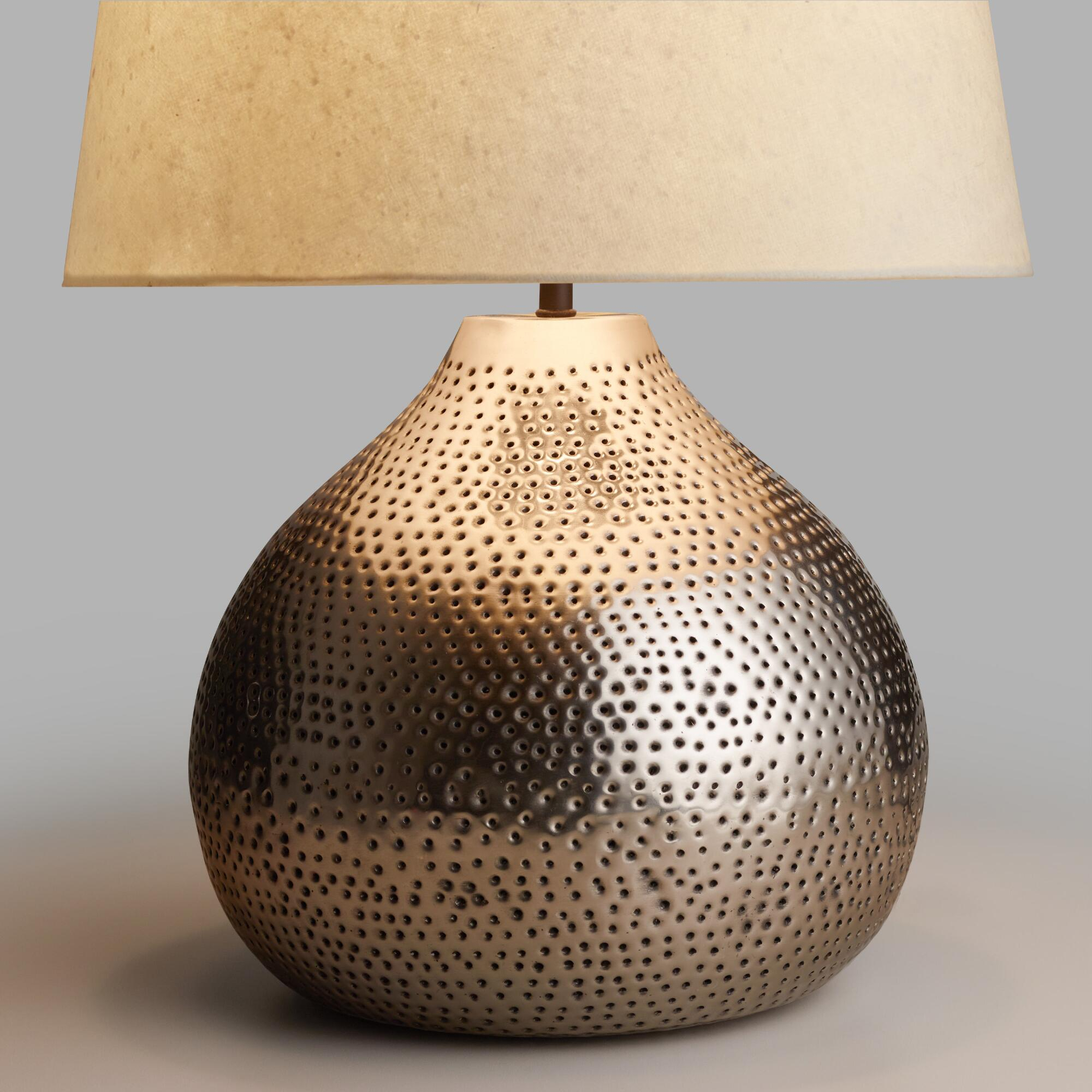 Pewter Prema Punched Metal Table Lamp Baseworld Market Table pertaining to size 2000 X 2000