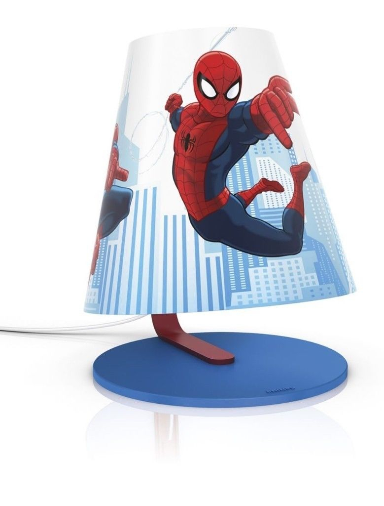 Philips Marvel Spider Man Childrens Table Lamp With Warm White in dimensions 779 X 1024