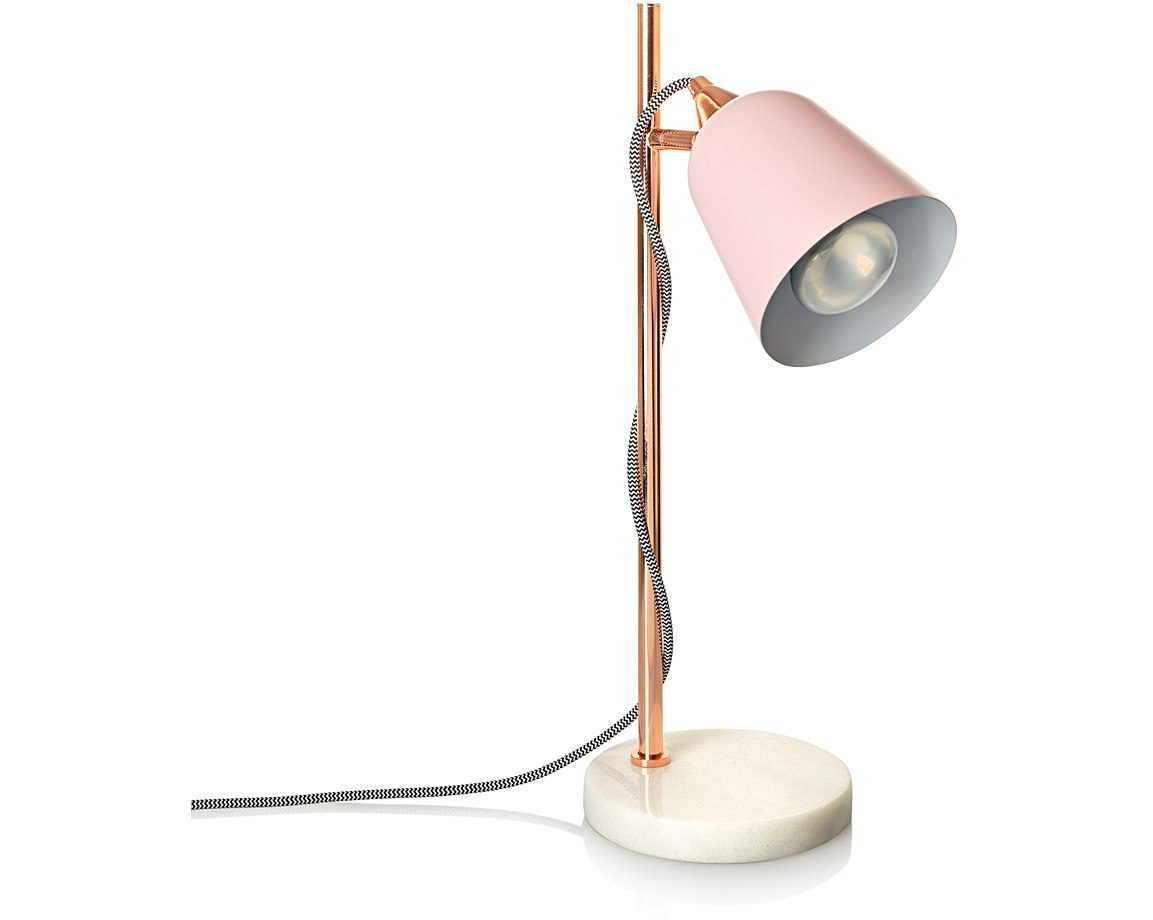 Pink Table Lamp With Marble Base Oliver Bonas for measurements 1153 X 920