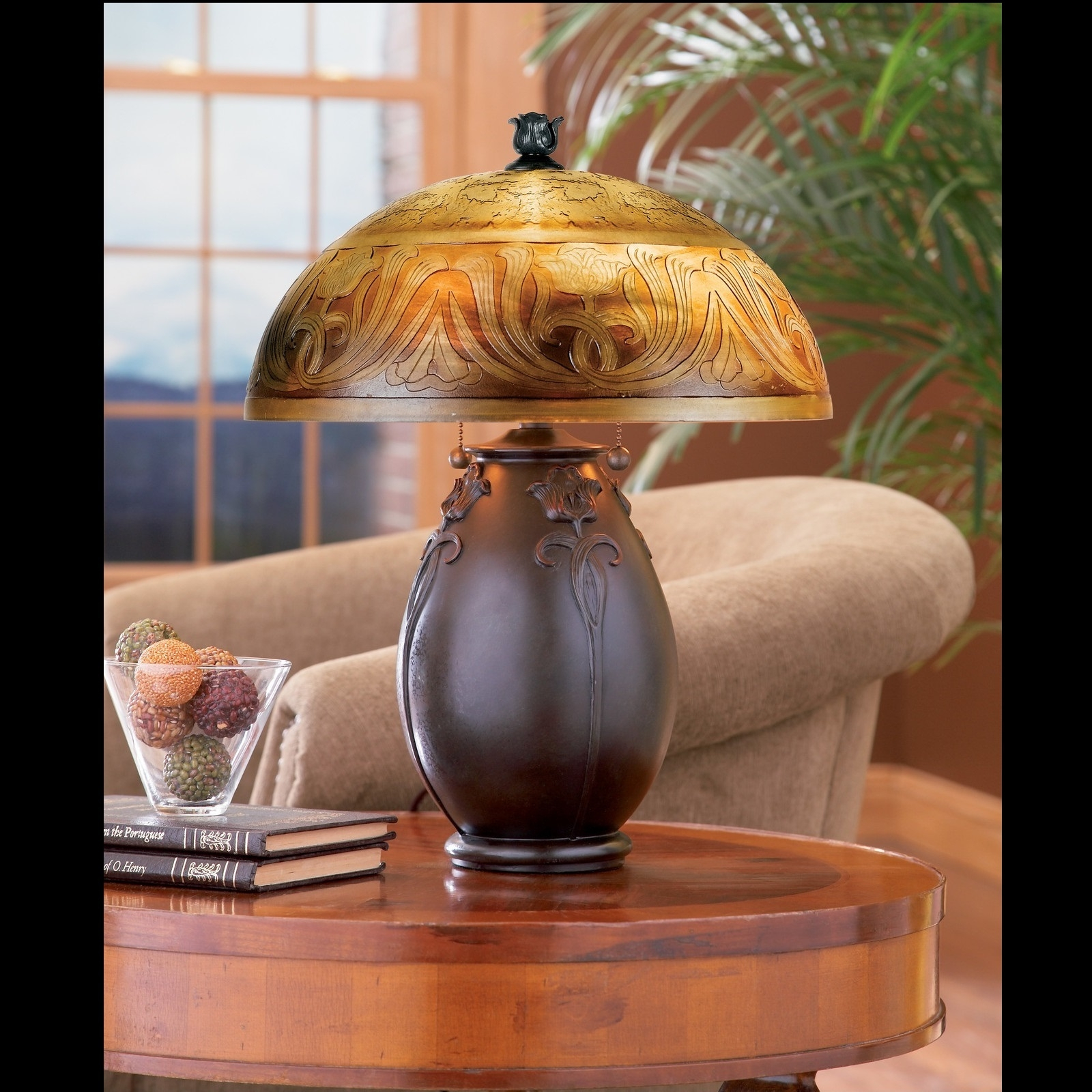 Quoizel Glenhaven Table Lamp With Bowl Shade L Brilliant Source Lighting intended for measurements 1600 X 1600