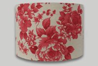 Red Floral Rose Drum Lampshade The Lampshade Barn in proportions 1400 X 1119