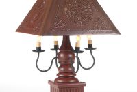 Red Wood Wrought Iron Punched Tin Lamp Handcrafted Ornate pertaining to measurements 1200 X 1200