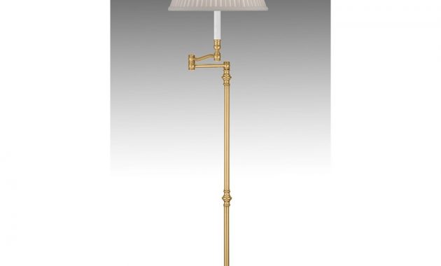 Reeded Brass Swing Arm Floor Lamp Floor Lamps Lamps Black Torchiere in measurements 900 X 900