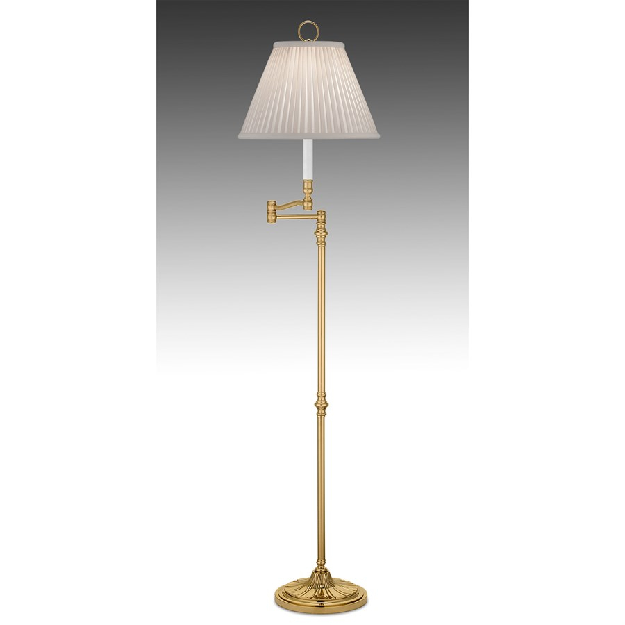 Reeded Brass Swing Arm Floor Lamp Floor Lamps Lamps Black Torchiere in measurements 900 X 900