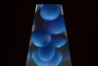 Relaxing Blue Lava Lamp On Black Background Tilt Up Medium Shot throughout sizing 1920 X 1080