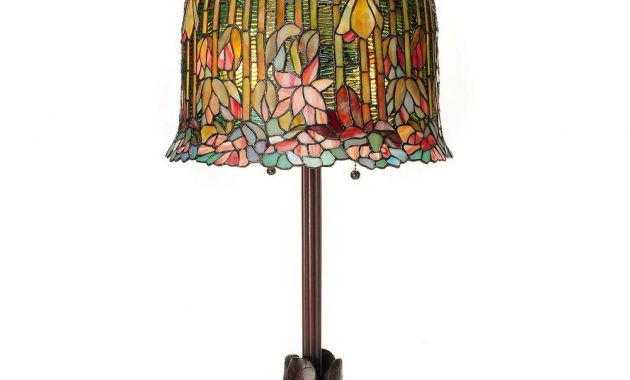 River Of Goods 29 In Multi Colored Table Lamp With Tiffany Style inside measurements 1000 X 1000