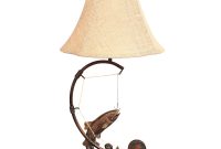 Rustic Table Lamps Fly Rod Trout Table Lampblack Forest Decor with size 1000 X 1000